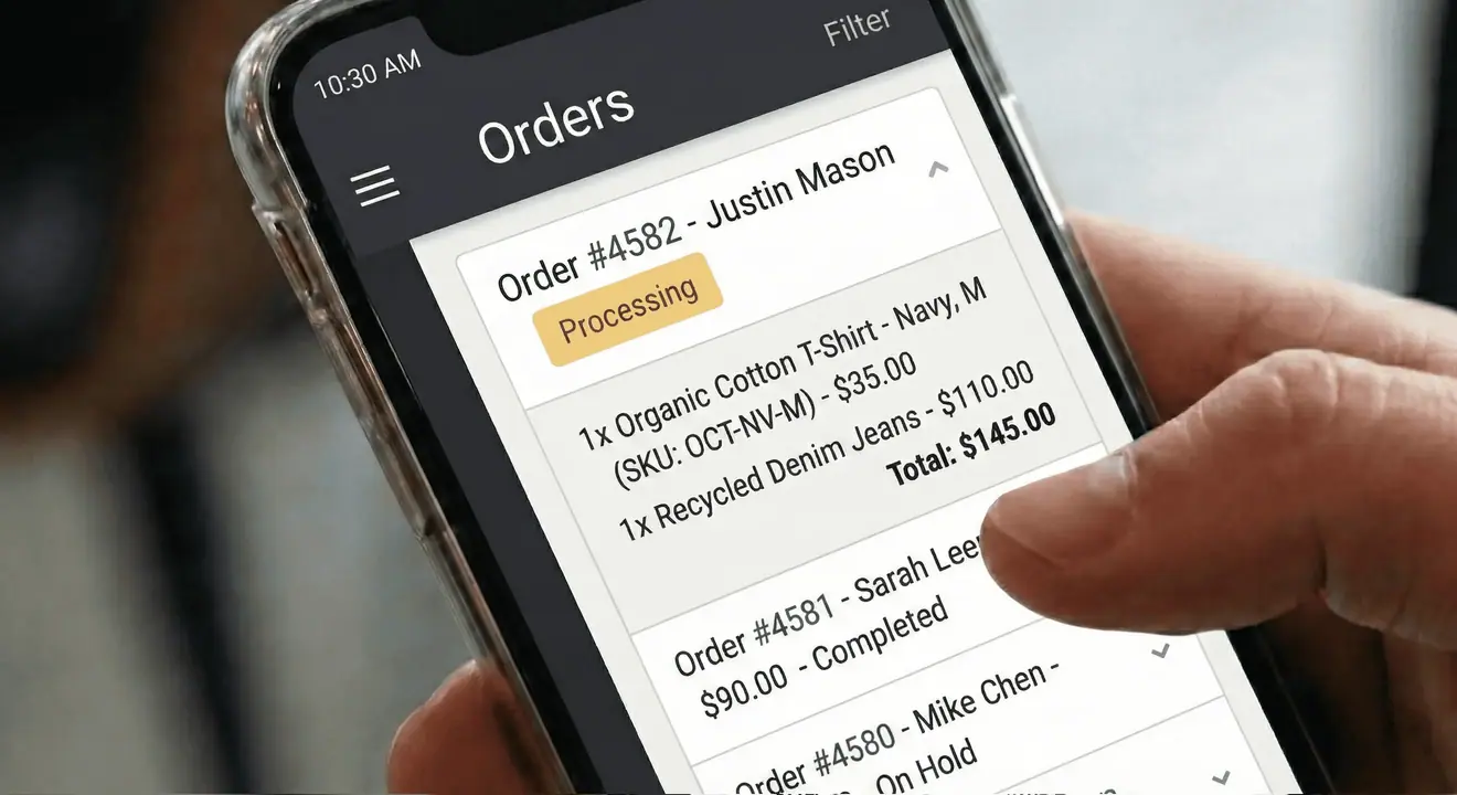 Custom WooCommerce Mobile E-commerce Dashboard